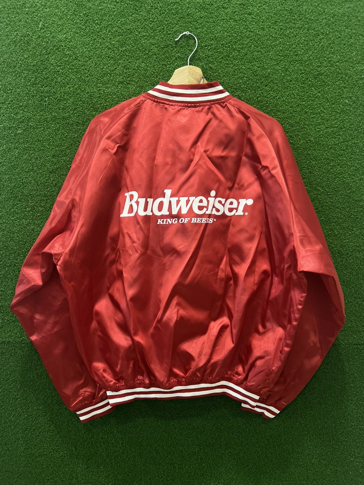 Budweiser × Vintage Vintage Budweiser King Of Beers Light Jacket Button Up Size US L / EU 52-54 / 3 - 6 Thumbnail
