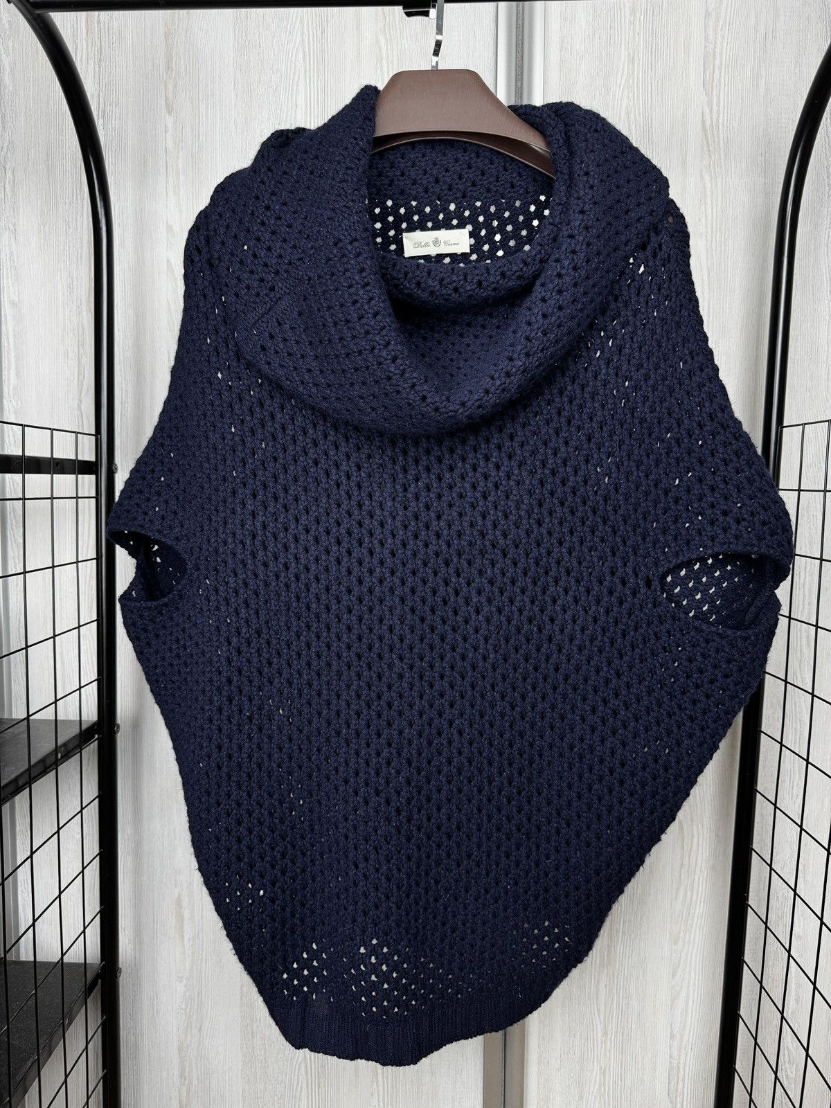 Other Della Ciana open knit poncho wool cashmere silk sweater Size M / US 6-8 / IT 42-44 - 2 Thumbnail