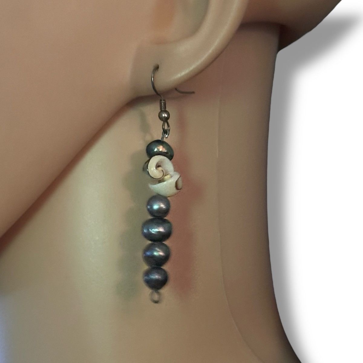 Other Gray freshwater pearl dangle earrings Size ONE SIZE - 2 Thumbnail