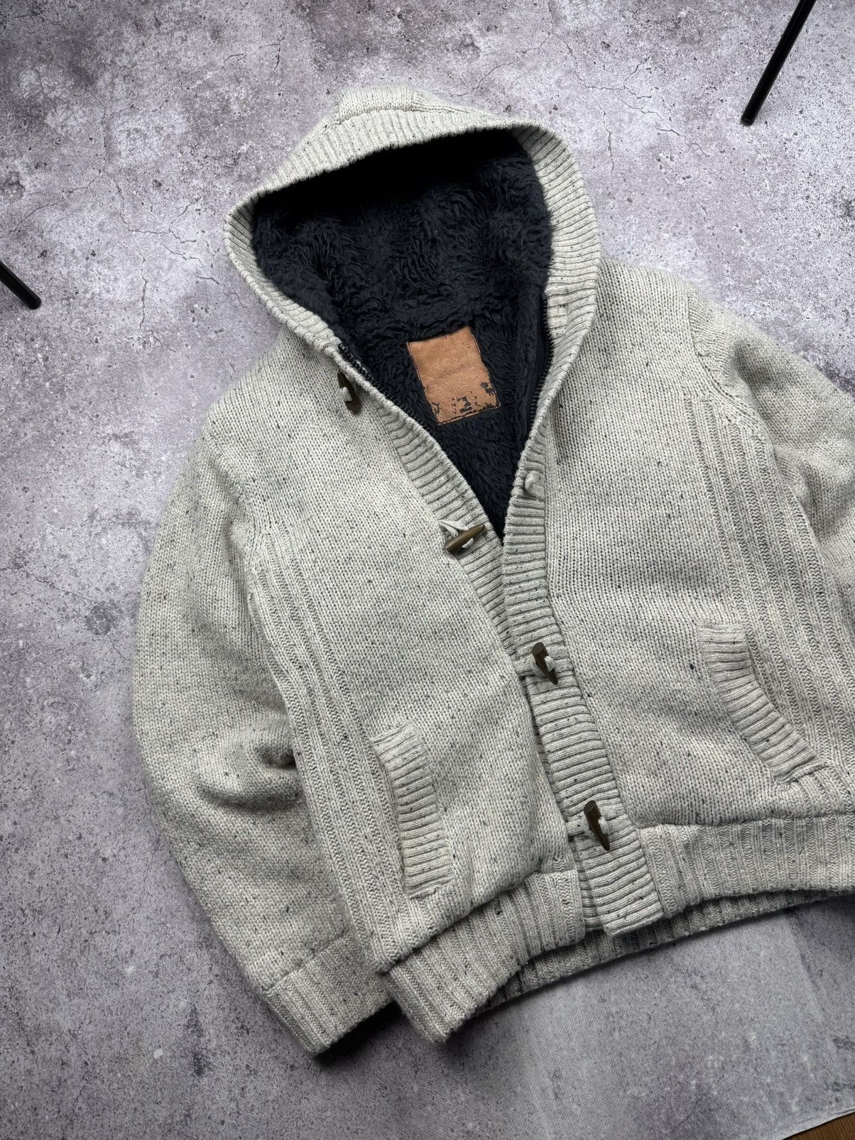 If Six Was Nine If Six Was Nine LGB Styled Knitted Fur Brown Y2K Zip Hoodie Size US L / EU 52-54 / 3 - 2 Thumbnail