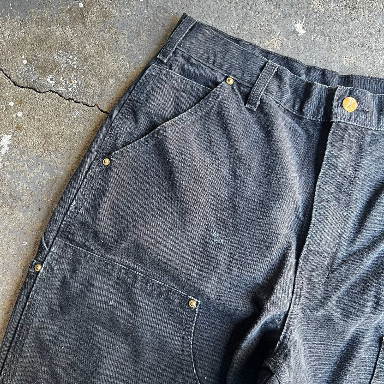 Carhartt × Vintage Carhartt black double knee work wear carpenter pants Size US 31 - 8 Thumbnail