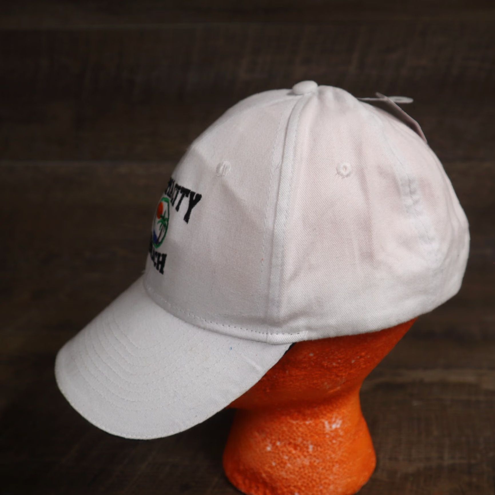 Vintage VINTAGE Panama City Beach Florida Strapback Hat White Beach Palm Tree Adult Adjustable Hat Men Wayne? Size ONE SIZE - 4 Thumbnail