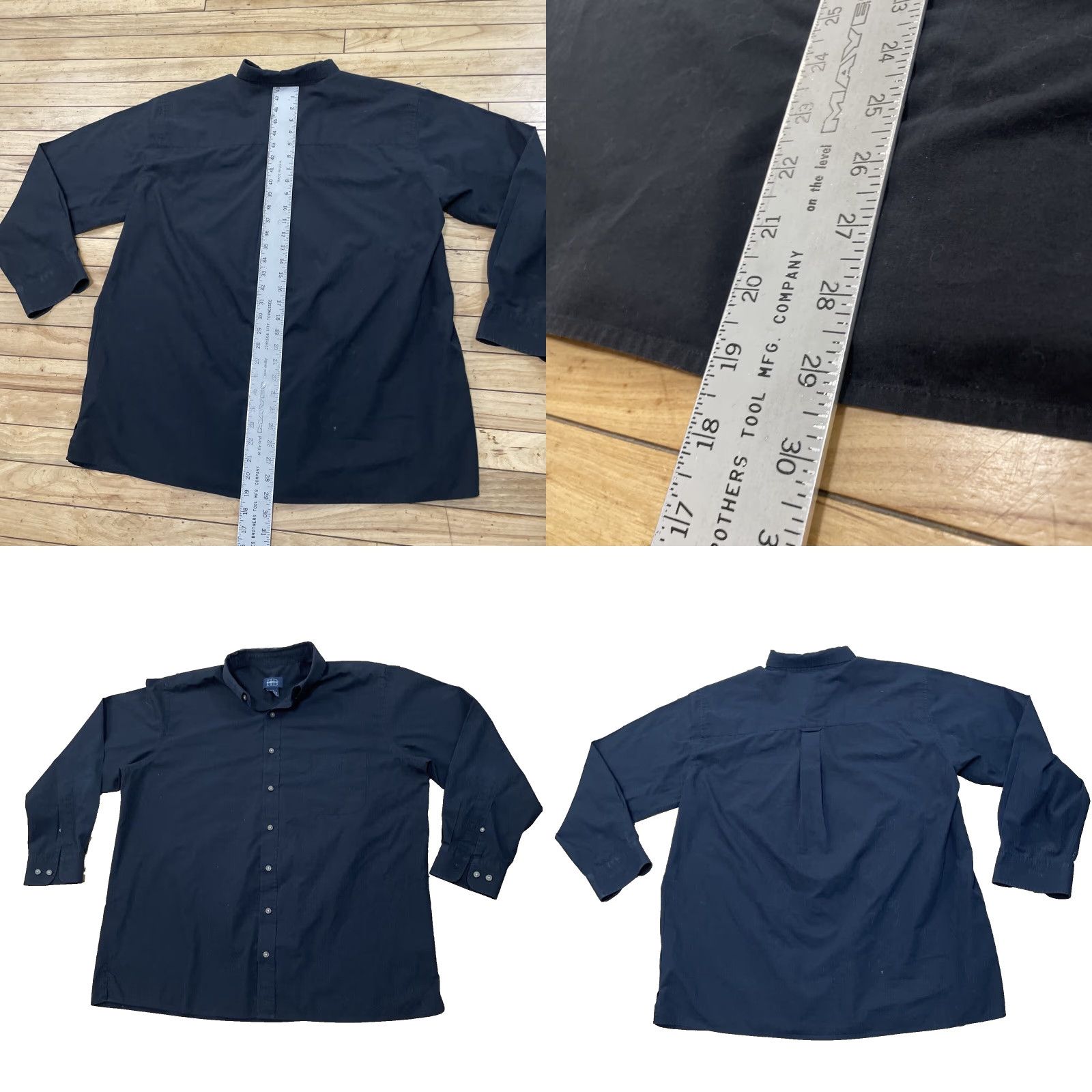 Vintage Harbor Bay Mens XL Button-Up Shirt Black Cowboy Fade Lightweight Essential XL Size US XL / EU 56 / 4 - 8 Thumbnail