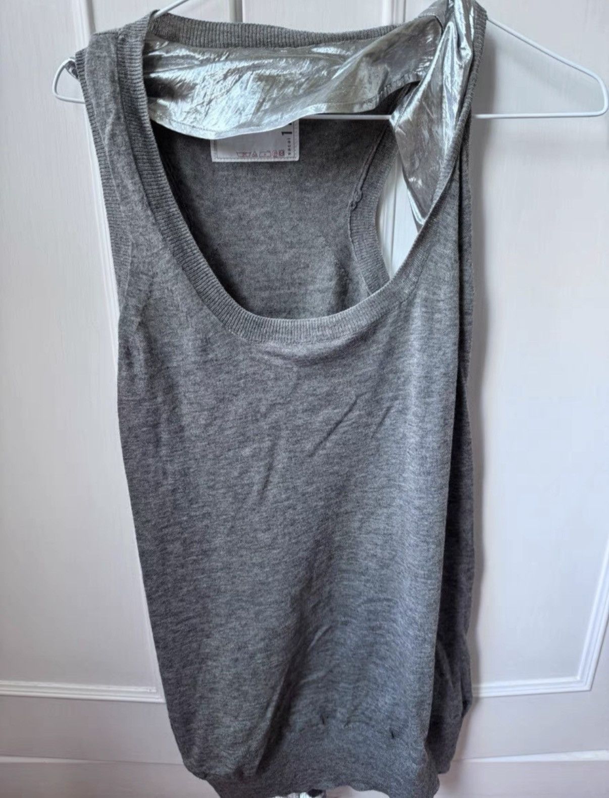 Sacai Sacai Wool Cotton Blend Vest with Silver Lace Trim Size US M / EU 48-50 / 2 - 1 Thumbnail