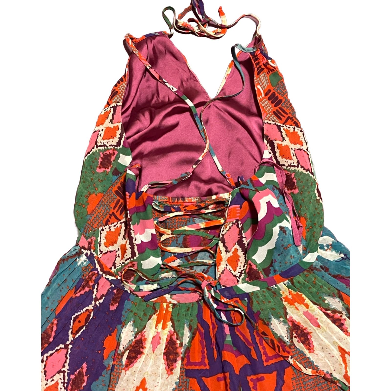 Anthropologie Anthropologie Maeve Tarana Maxi Dress Sz 8 Multi Color Mixed Print Boho Size M / US 6-8 / IT 42-44 - 5 Thumbnail