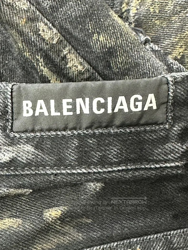 Balenciaga Balenciaga size XS Ripped Dirty Straight Jeans Size US 27 - 3 Thumbnail