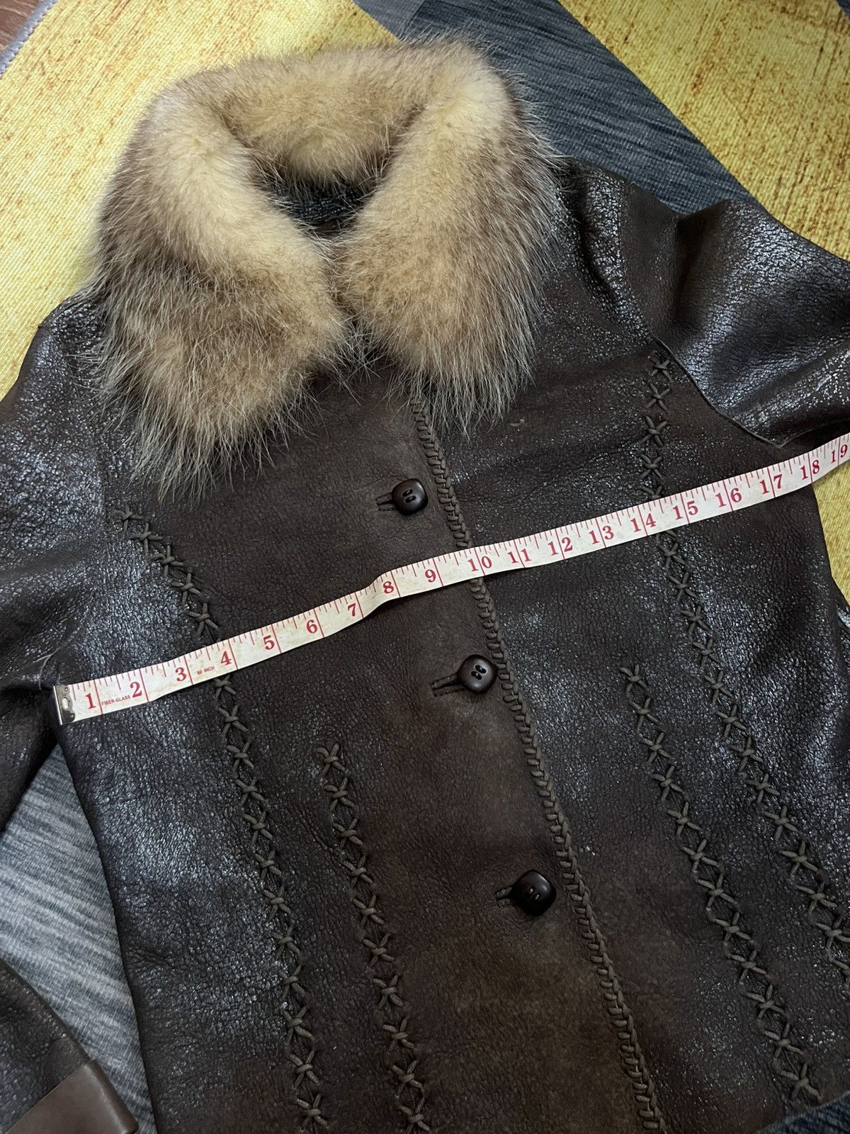 14th Addiction 1990s white bear corp fur leather boho shearling jacket #C1 Size M / US 6-8 / IT 42-44 - 13 Thumbnail