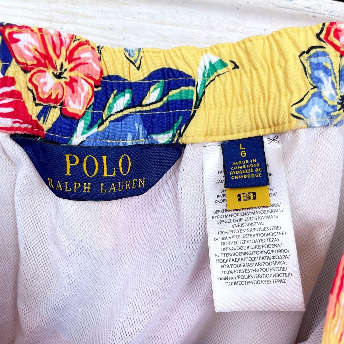 Polo Ralph Lauren POLO Ralph Lauren Tropical Swim Trunks Yellow 7.5 Mens L Size US 32 / EU 48 - 4 Thumbnail