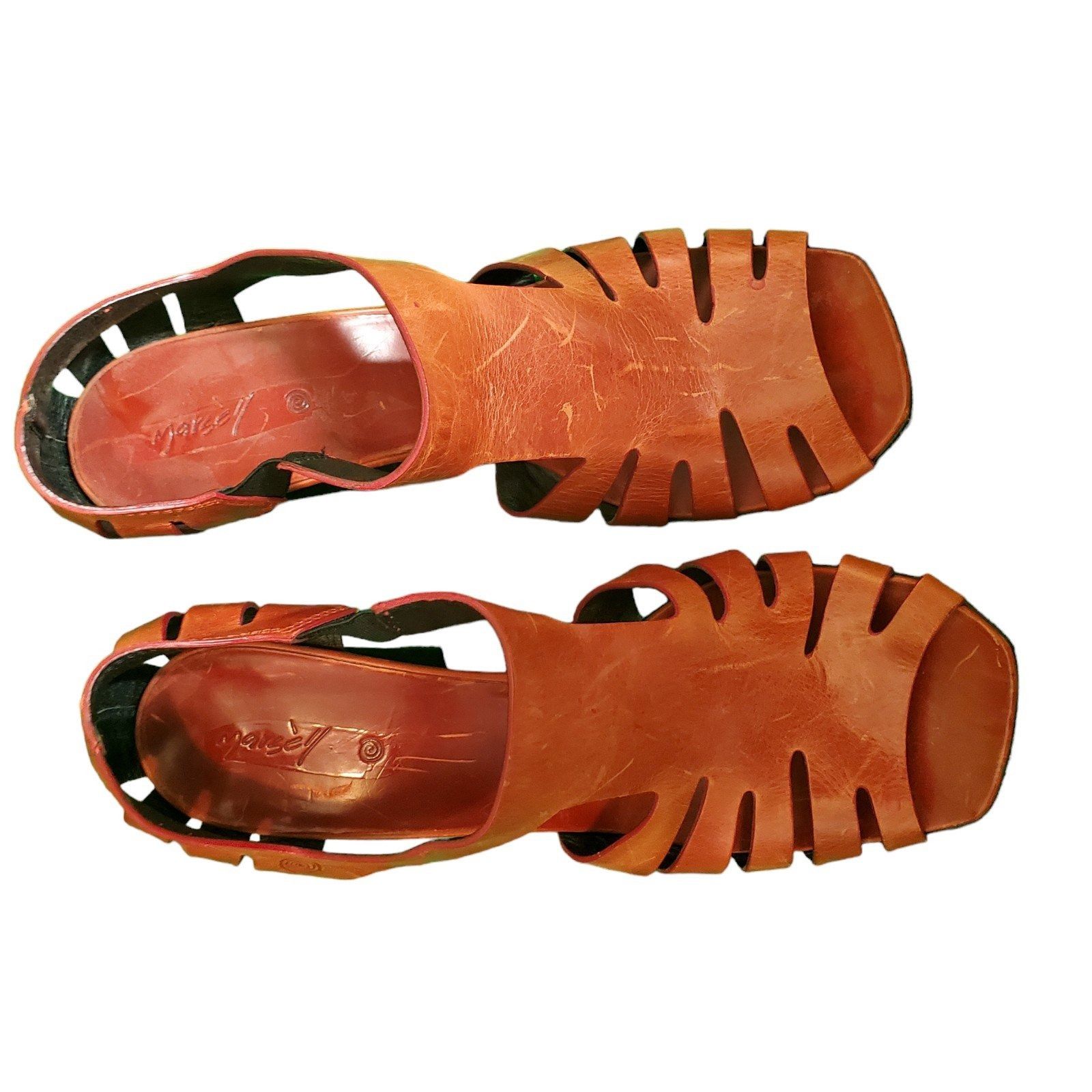 Marsell Marsell Red Leather Strappy Heels Open Toe Sandals Italy Sz Size US 7.5 / IT 37.5 - 2 Thumbnail