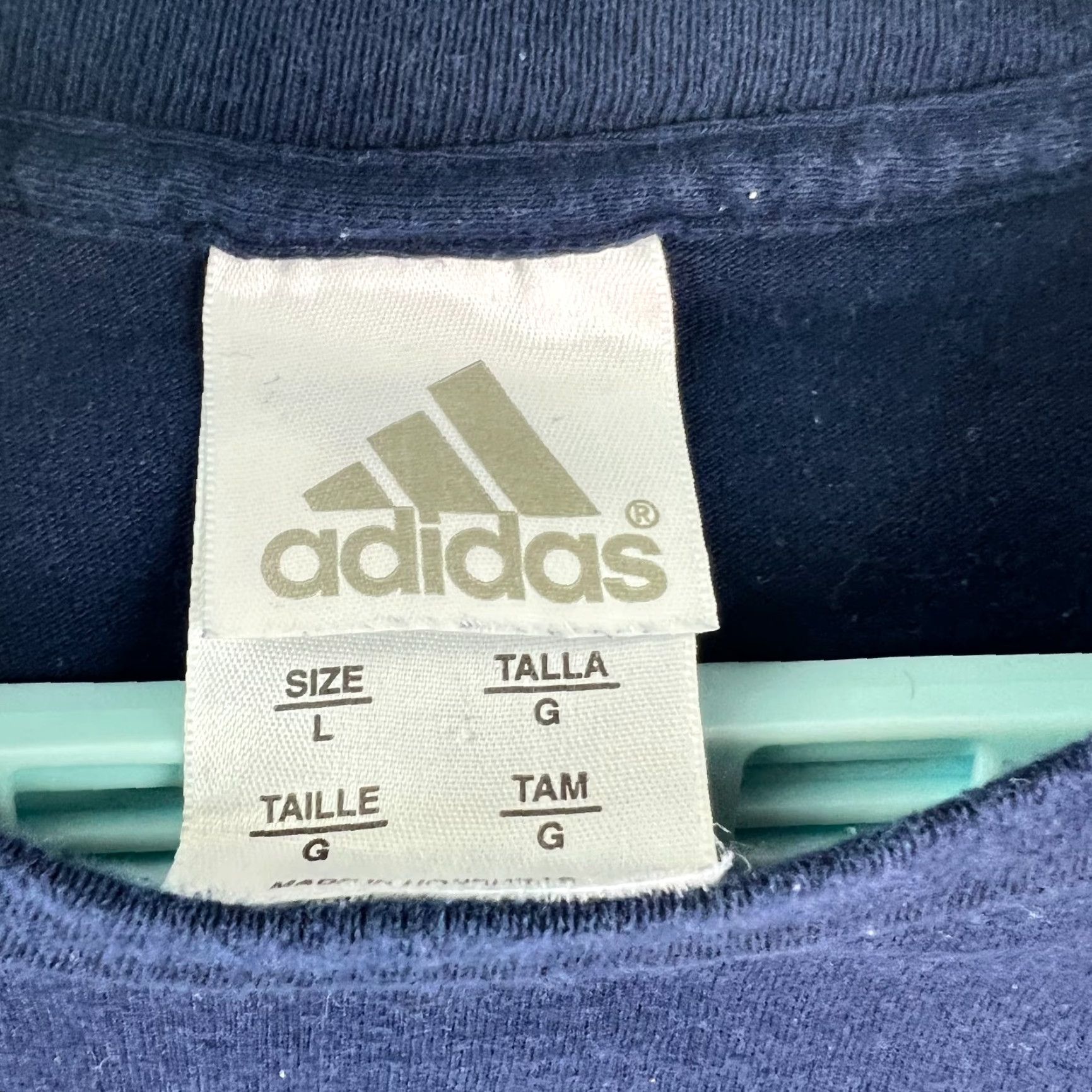 Adidas Adidas Men's Casual Crew Neck Blue Graphic T-Shirt Size L Size US L / EU 52-54 / 3 - 3 Thumbnail
