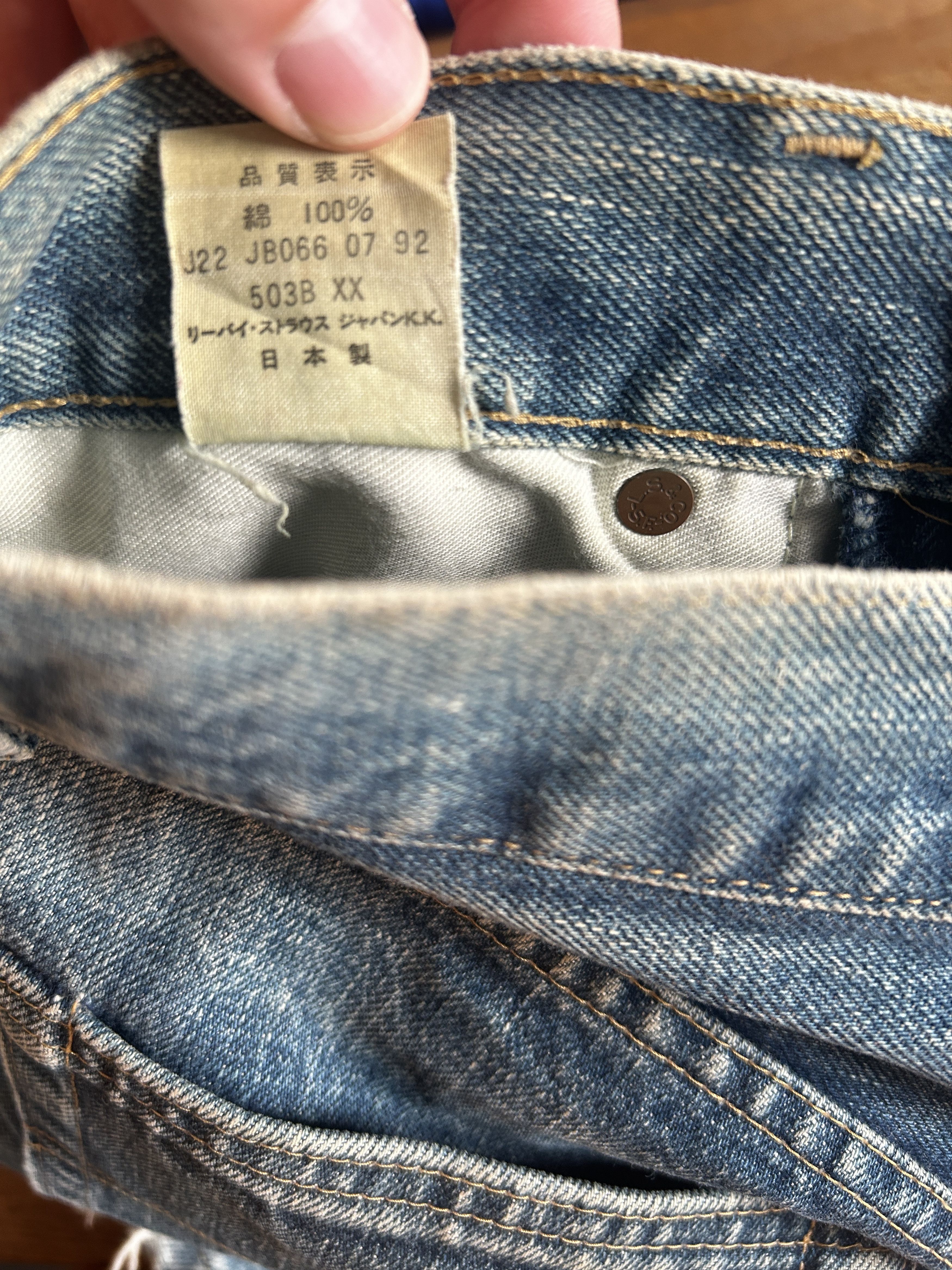 Levi's 90s Vintage Levis 503B Selvedge Jeans-JM3701 Size US 30 / EU 46 - 13 Thumbnail