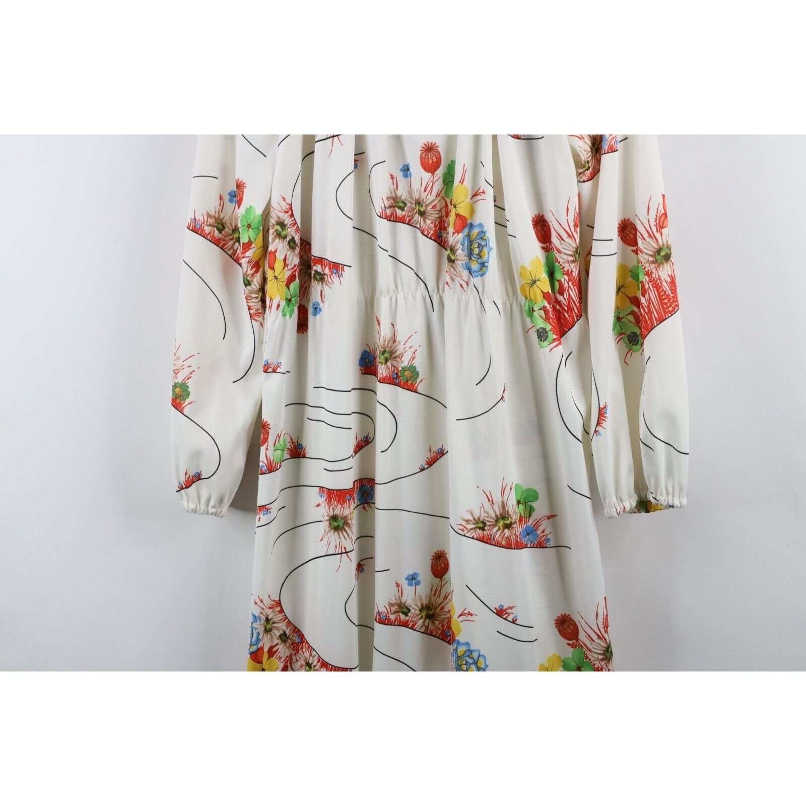 Vintage Vintage 70s Mid Century Modern MCM Flower Knit Dress Size XL / US 12-14 / IT 48-50 - 3 Thumbnail