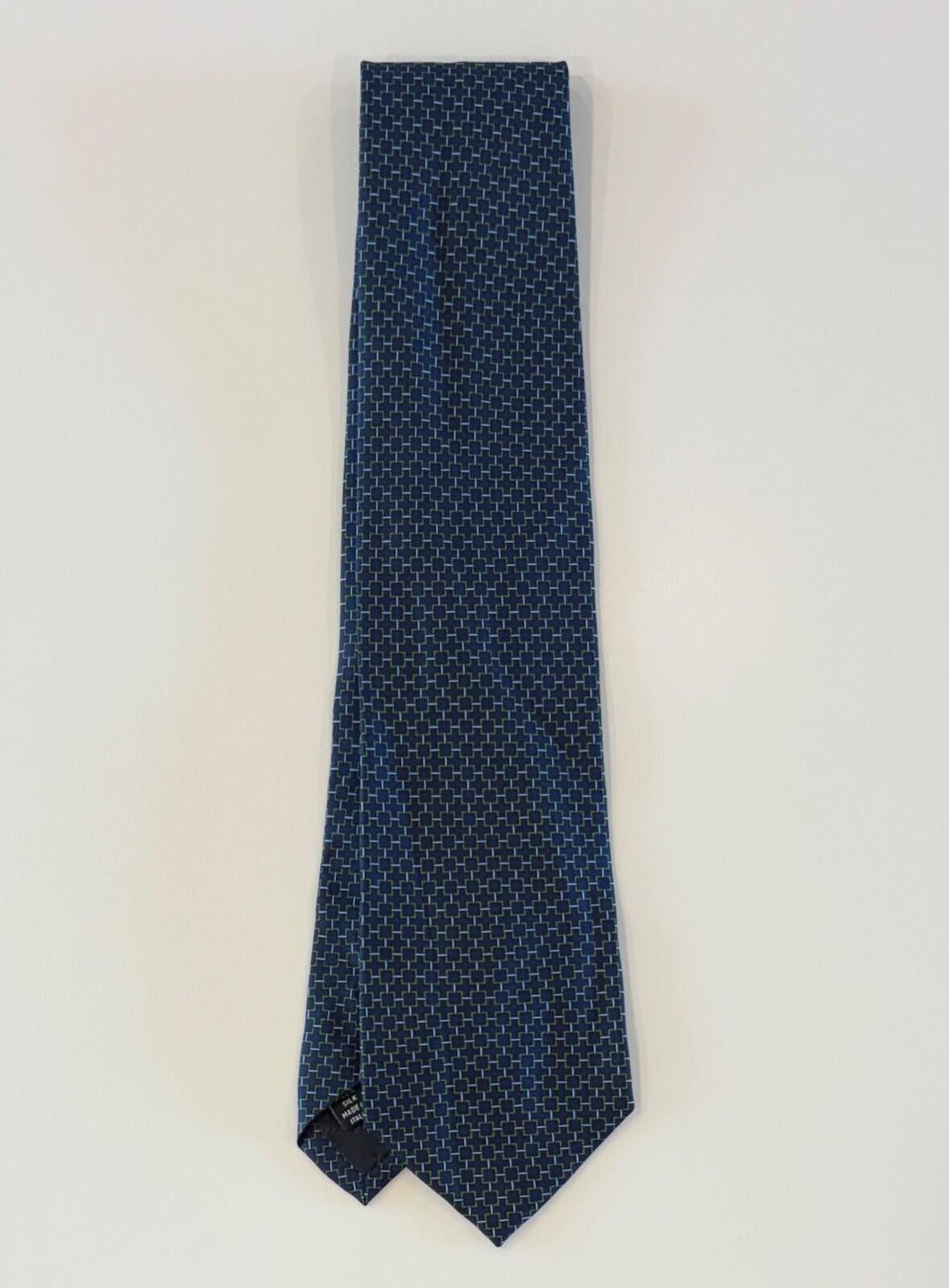 Tiffany & Co. Authentic Tiffany & Co. Mens 100% Silk Geometric Square Tie Size ONE SIZE - 2 Thumbnail