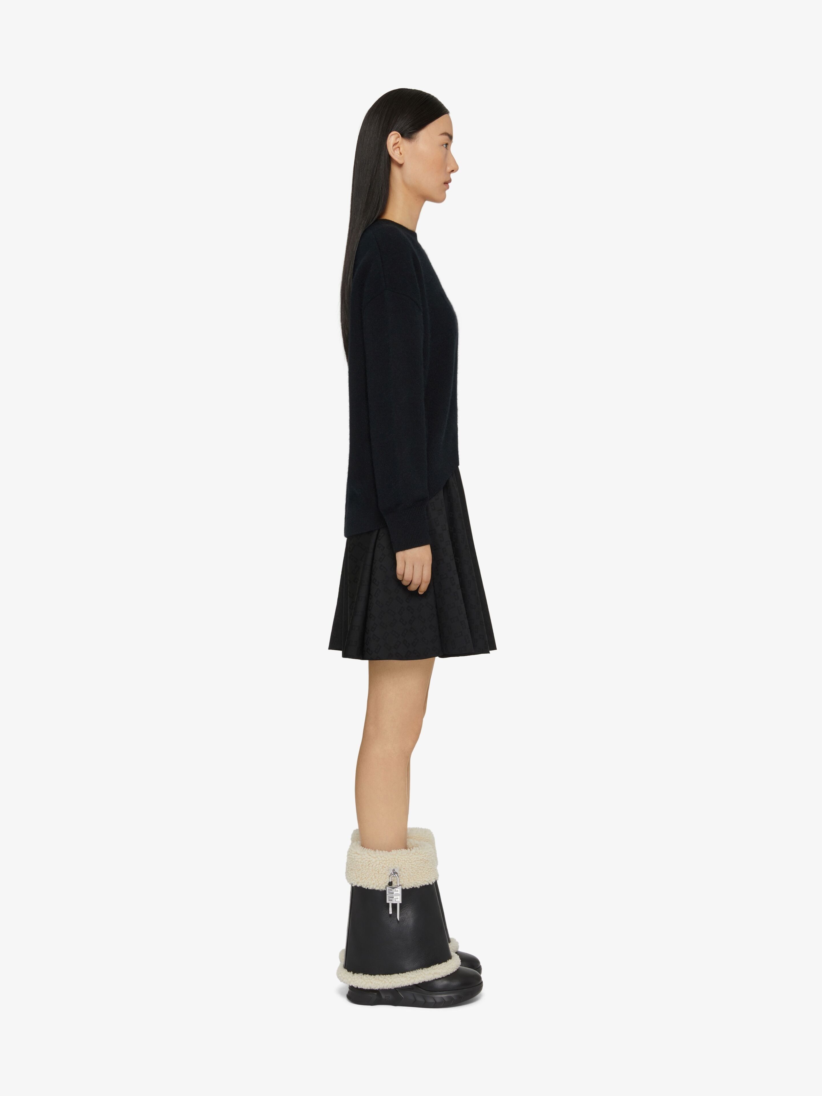 Givenchy o1srvl11e0525 Shark Lock Ankle Boots Biker Low Wedge Size US 7 / IT 37 - 2 Thumbnail