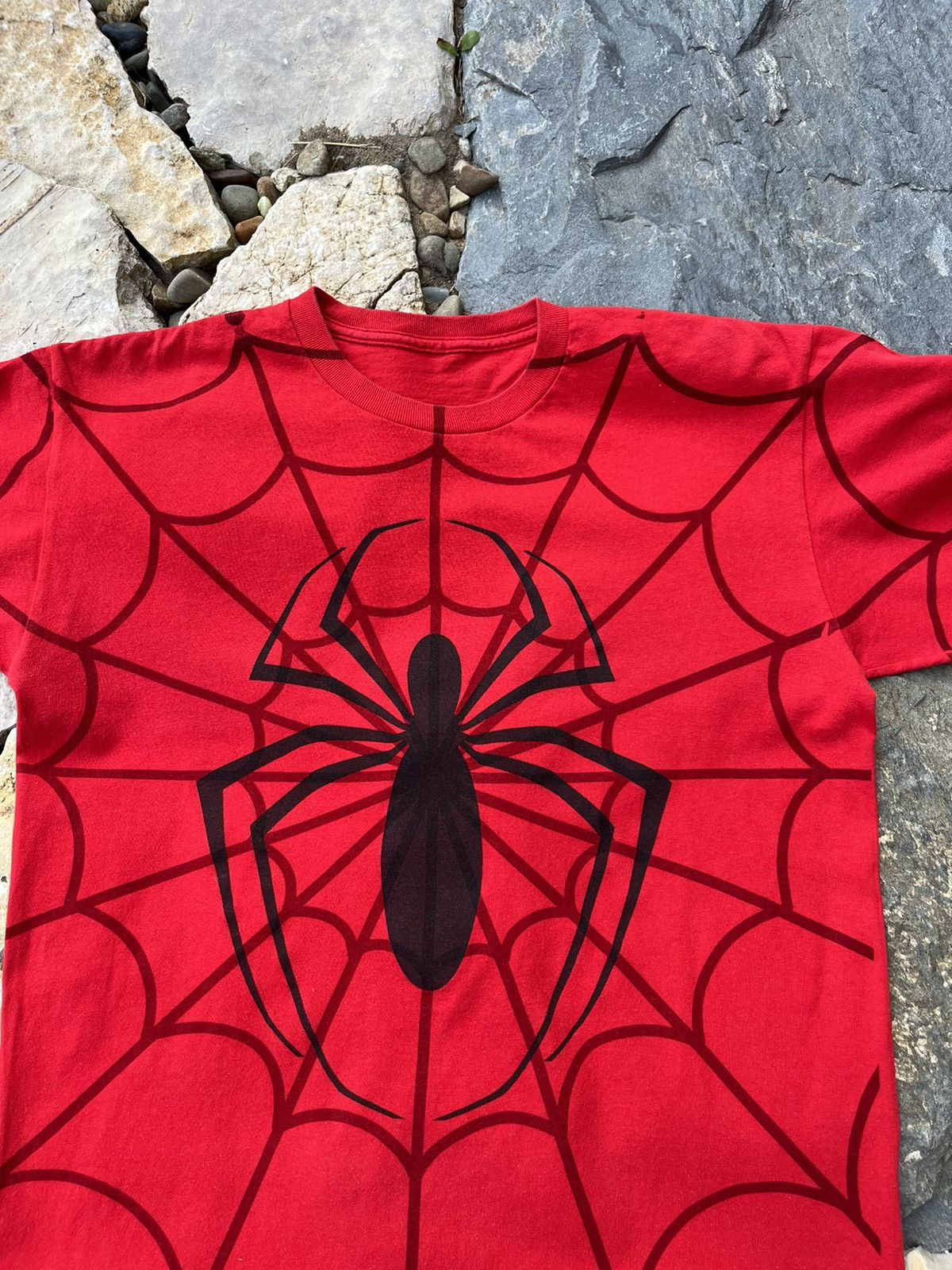 Marvel Comics × Vintage Vintage Spider-Man y2k all over print tee t-shirt spyder web Size US M / EU 48-50 / 2 - 3 Thumbnail