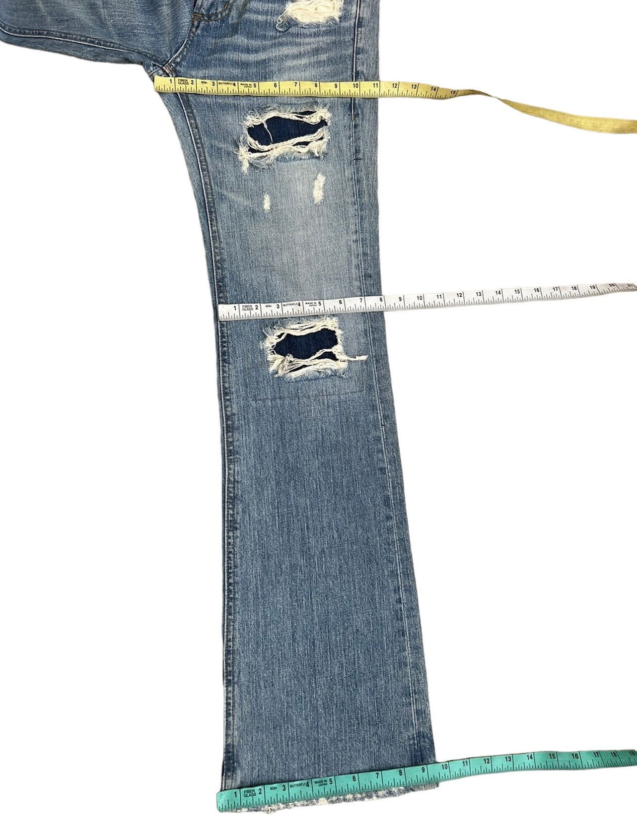 Vintage Vintage Bonds & Peace Japan Rips Distress Denim Flare Jeans Size US 32 / EU 48 - 4 Thumbnail
