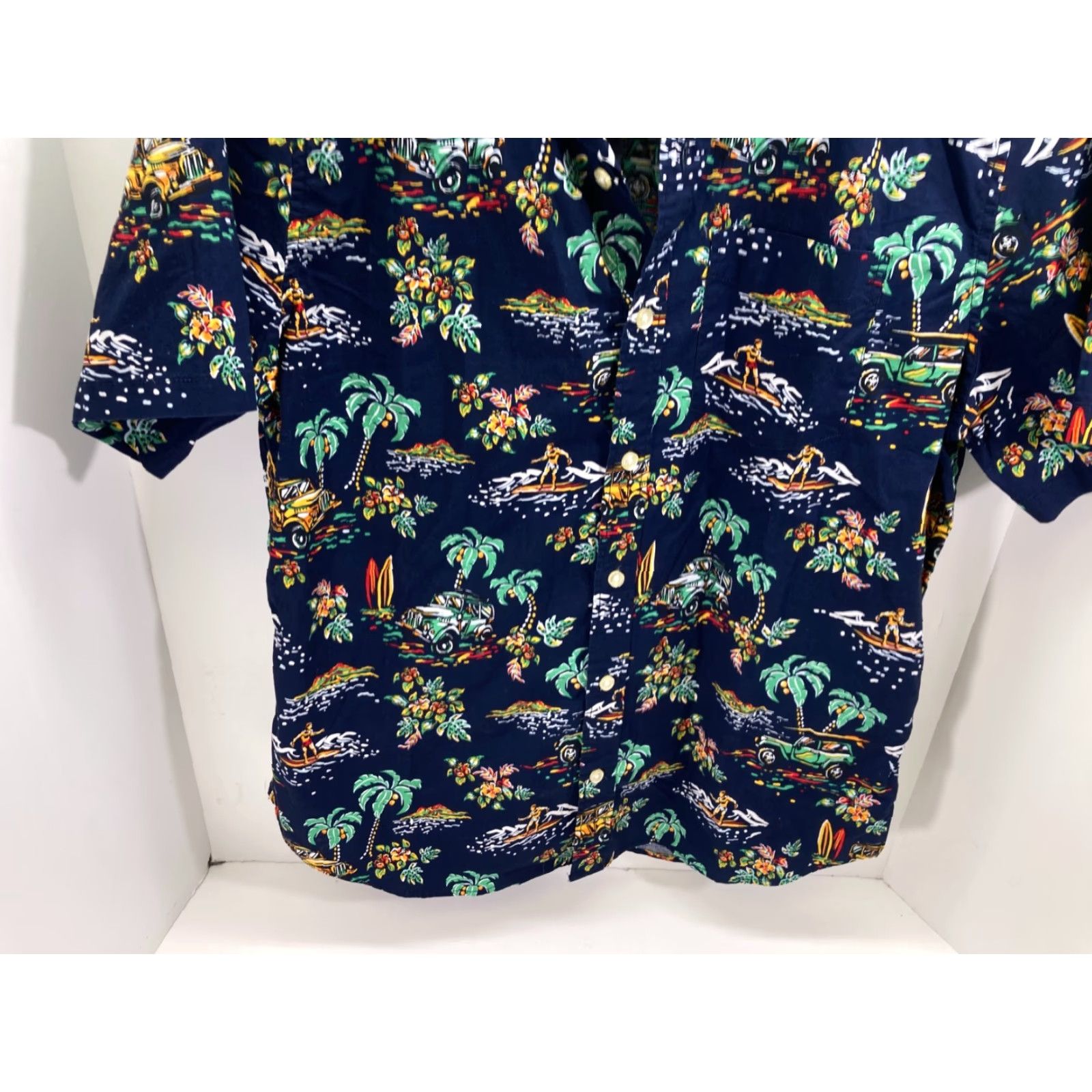 Gap Gap Hawaiian Shirt Mens Medium Blue Palm Tree Graphic Standard Fit Short Sleeve Size US M / EU 48-50 / 2 - 5 Thumbnail