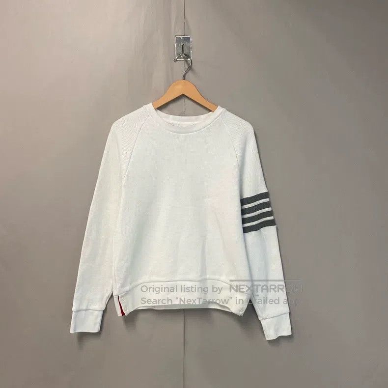 Thom Browne Thom Browne White waffle hoodie Size US L / EU 52-54 / 3 - 1 Thumbnail