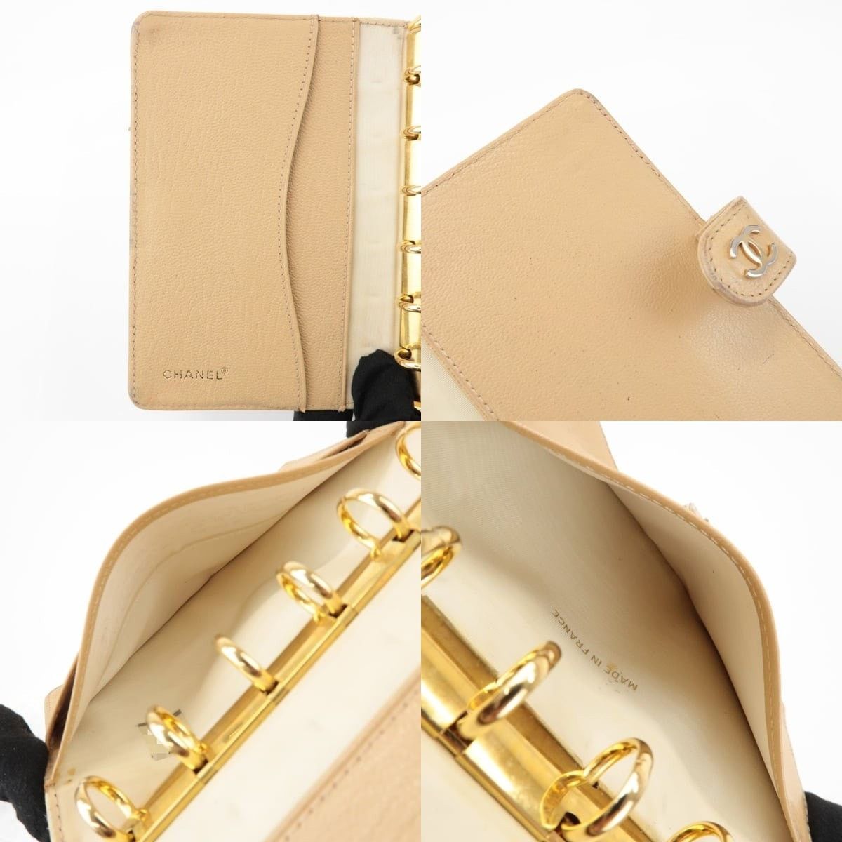 Chanel Chanel CC Logo Calfskin Agenda Cover Beige Size ONE SIZE - 7 Thumbnail