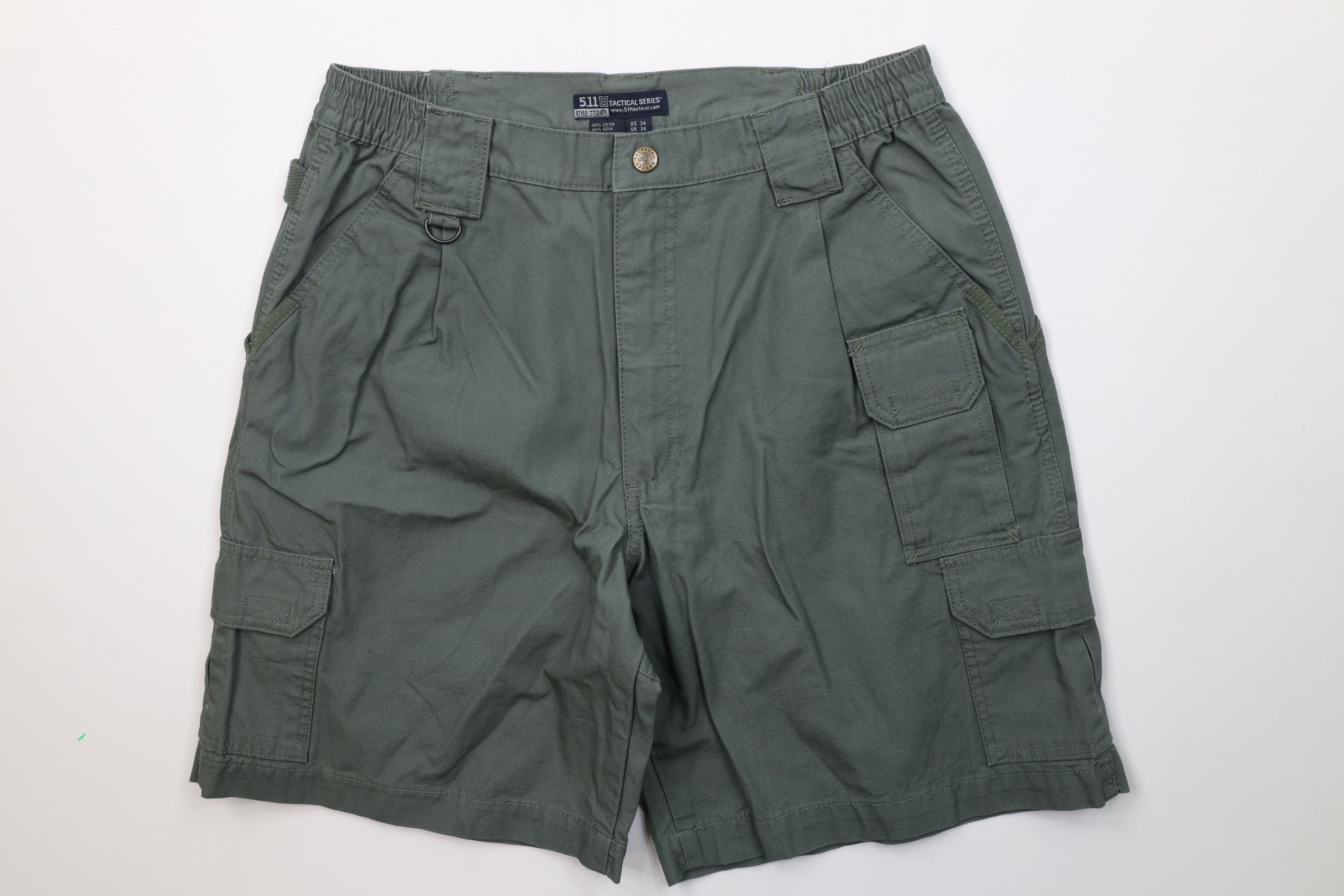 Vintage Vintage 5.11 Tactical Uniform Cargo Shorts Green Cotton Size US 34 / EU 50 - 1 Thumbnail