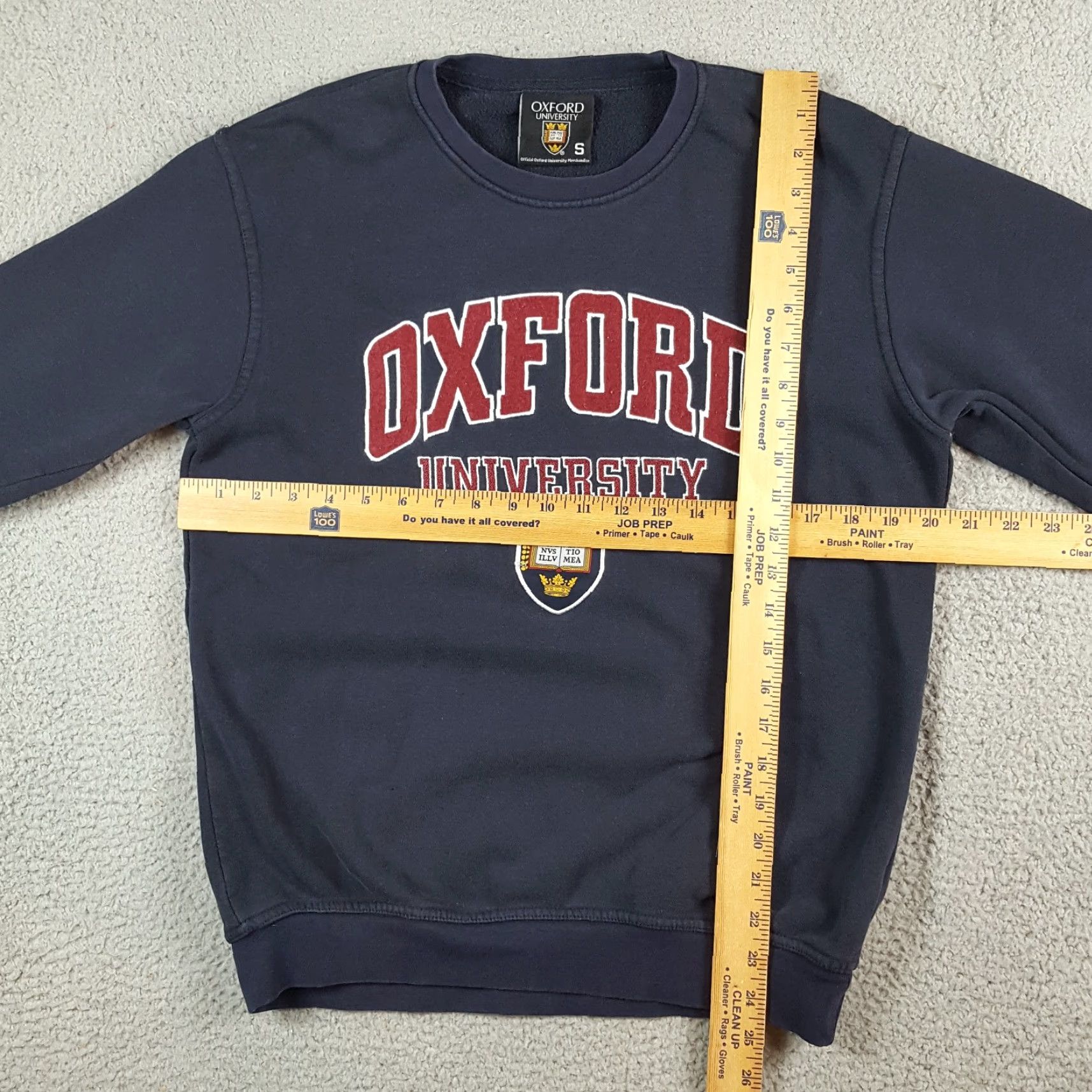 Vintage VINTAGE Oxford College Navy Blue Men's S Pullover Crewneck Sweatshirt Size US S / EU 44-46 / 1 - 7 Thumbnail