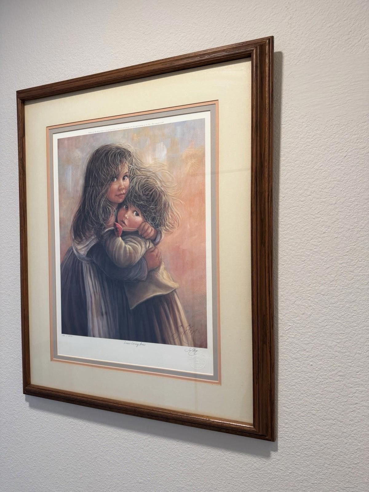 Other Sue Etem Lisa's Loving Arms Signed Lithograph 144/350 Framed Size ONE SIZE - 5 Thumbnail