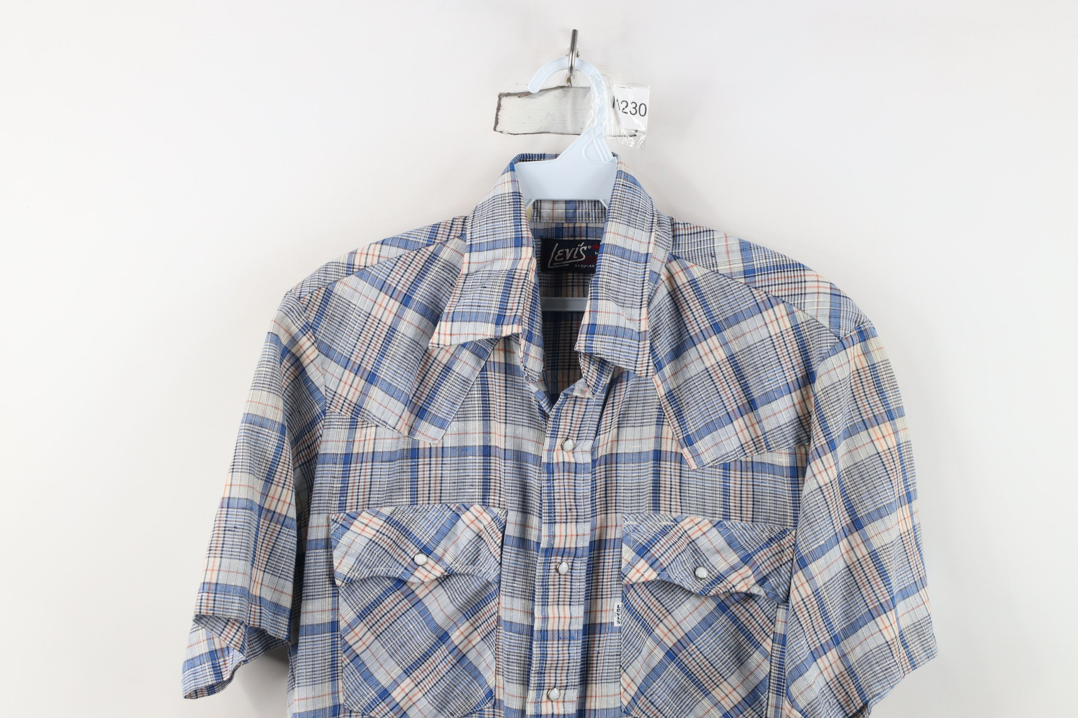 Levi's Vintage 80s Levis Western Short Sleeve Snap Button Shirt USA Size US M / EU 48-50 / 2 - 2 Thumbnail
