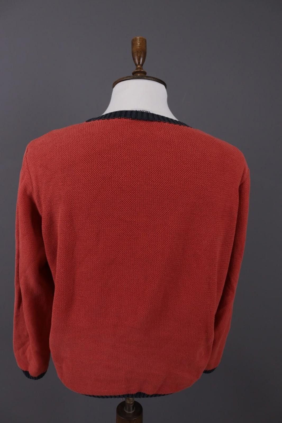 Lacoste Lacoste Red Crew Neck Knit Sweater Size 5 / L Size US L / EU 52-54 / 3 - 6 Thumbnail