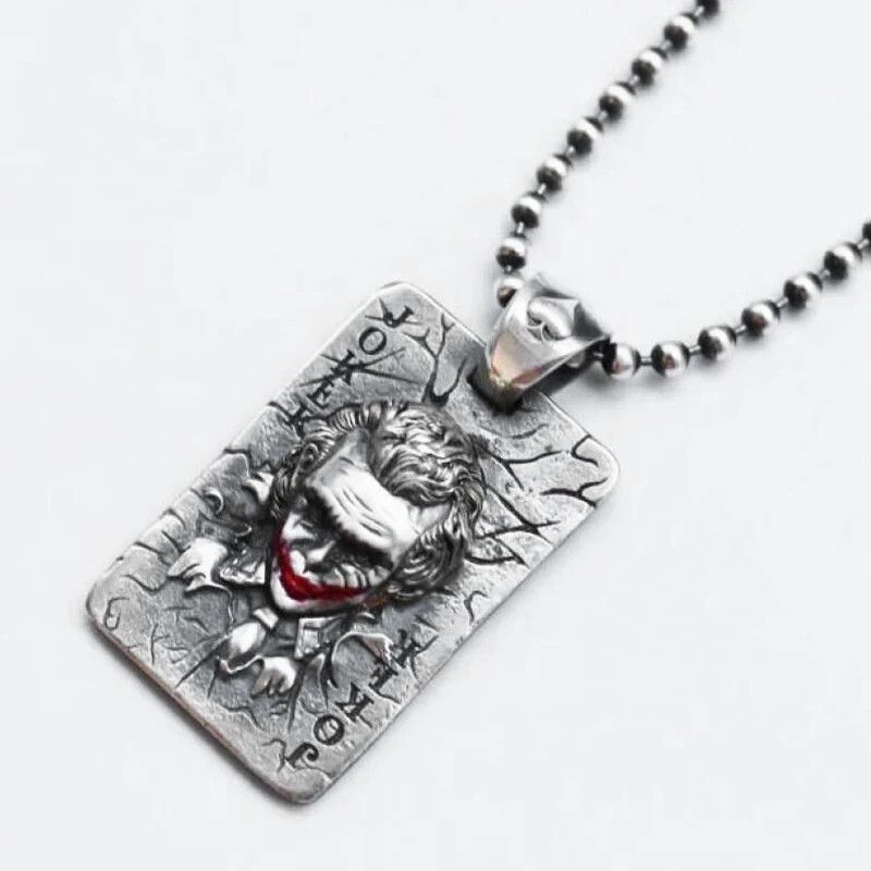 Jewelry Hip Hop Rock Clown Pendant Necklace Size ONE SIZE - 2 Thumbnail