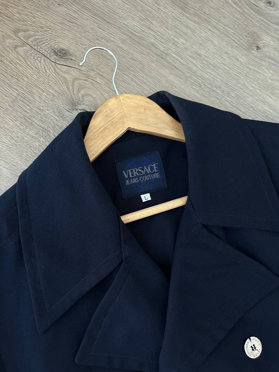 Versace Jeans Couture × Vintage Vintage Versace Jeans Couture Coats Boton Blue Jacket Size L / US 10 / IT 46 - 7 Thumbnail