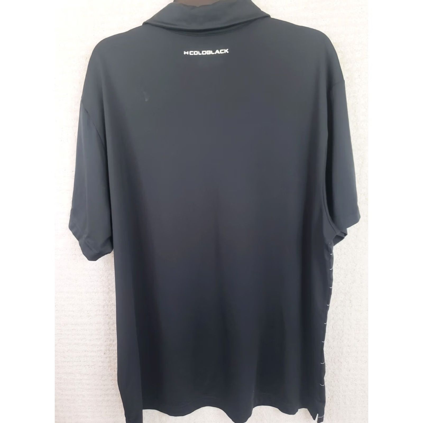 Under Armour Under Armour HeatGear Polo Shirt Striped Chest Logo Mens XL Black White Polo Shirt Golf Casual Athletic Size US XL / EU 56 / 4 - 6 Thumbnail
