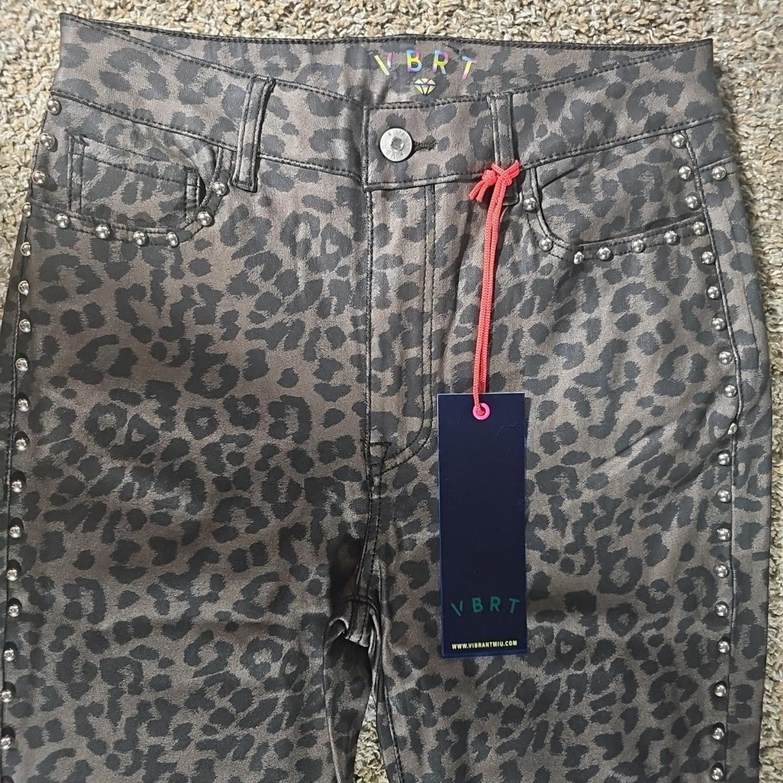 Vertabrae VBRT Leopard Print Sz 9 Pants NWT NWD Size 30" / US 8 / IT 44 - 2 Thumbnail