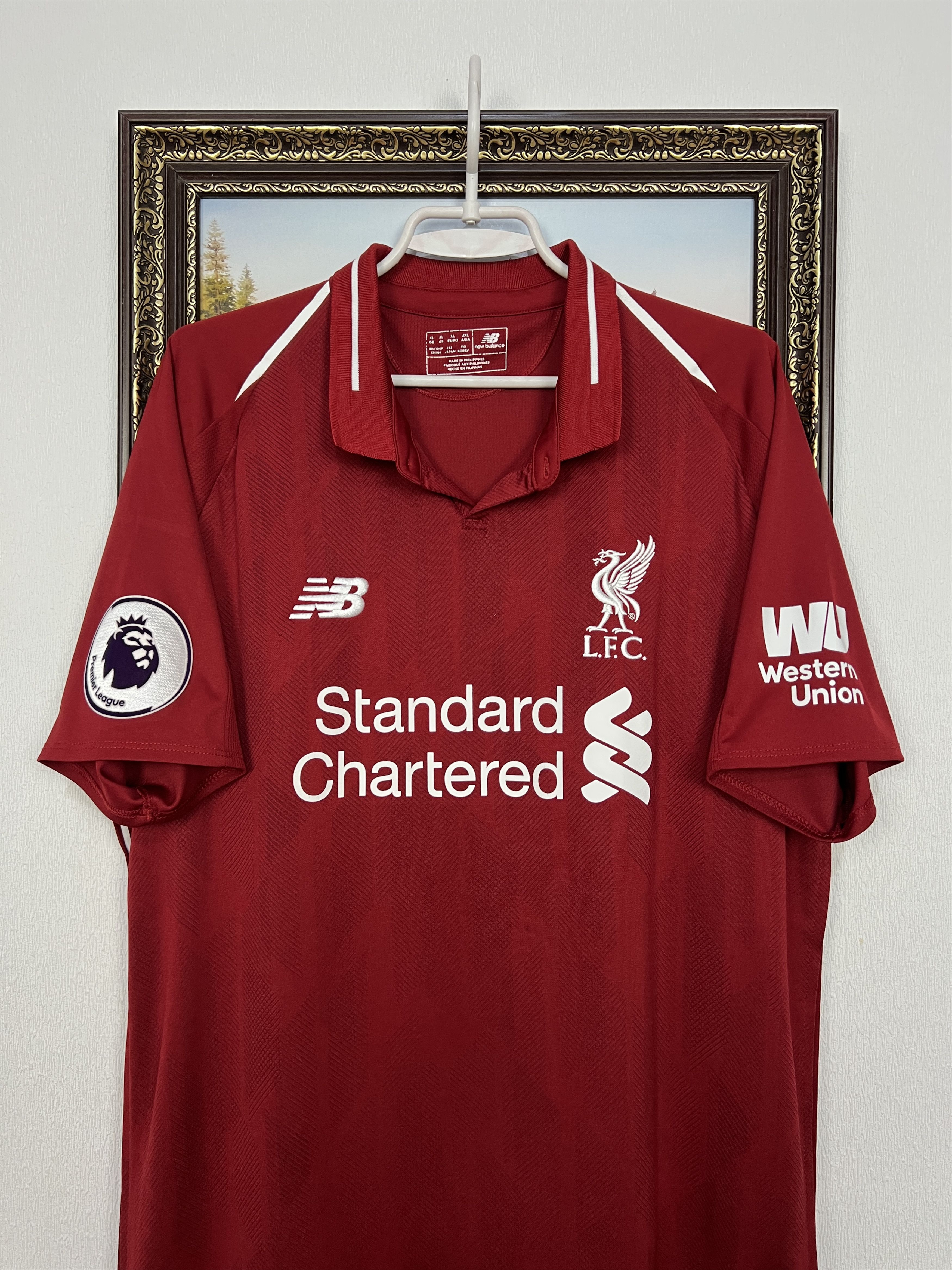 New Balance Liverpool Home football shirt 2018 Soccer #11 Salah Jersey Size US XL / EU 56 / 4 - 2 Thumbnail