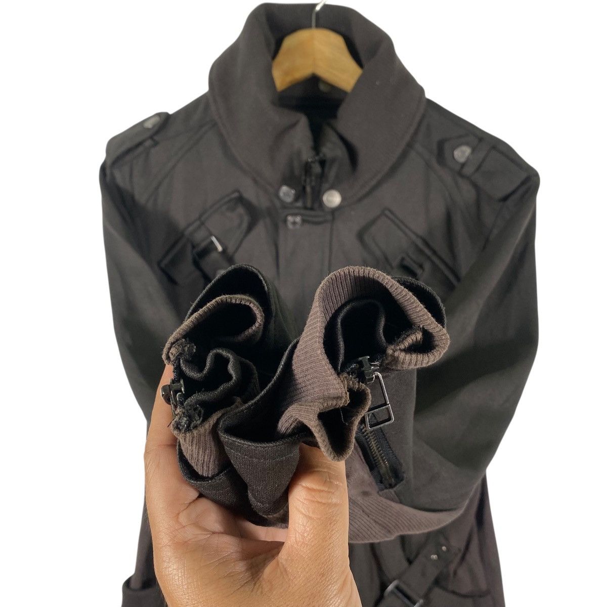 In The Attic In The Attic Distressed Style Punk Zipper/Button Jacket Size US L / EU 52-54 / 3 - 6 Thumbnail