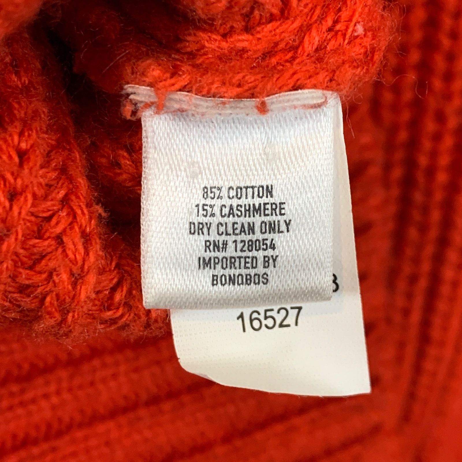 Bonobos Bonobos Slim Fit Cotton & Cashmere Sweater Crewneck Red Size US S / EU 44-46 / 1 - 8 Thumbnail