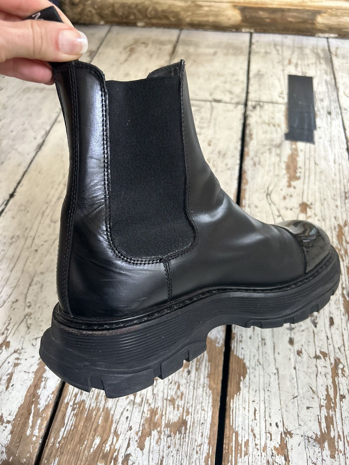 Alexander McQueen Alexander McQueen black leather boots Size US 9 / EU 42 - 9 Thumbnail