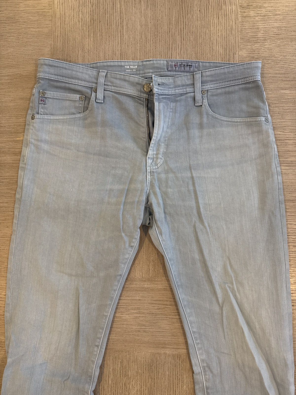 AG Adriano Goldschmied Light Blue Tellis Jean Size US 34 / EU 50 - 1 Thumbnail