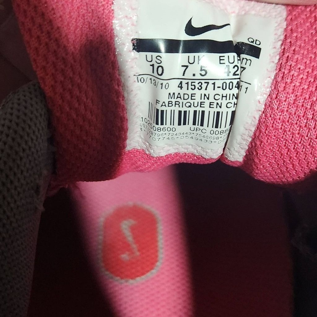 Nike Nike Womens Gray Pink Mesh Flywire Sneakers Size US 10 Size US 10 / IT 40 - 4 Thumbnail