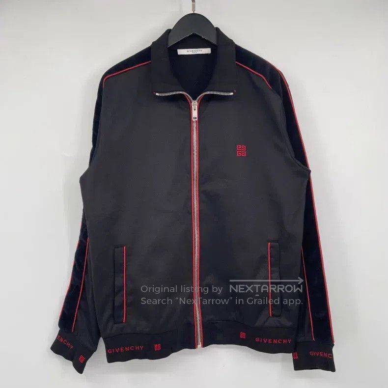 Givenchy Givenchy Velvet Embroidered Quadrant Letter Zip-Up Jacket Size US L / EU 52-54 / 3 - 1 Thumbnail