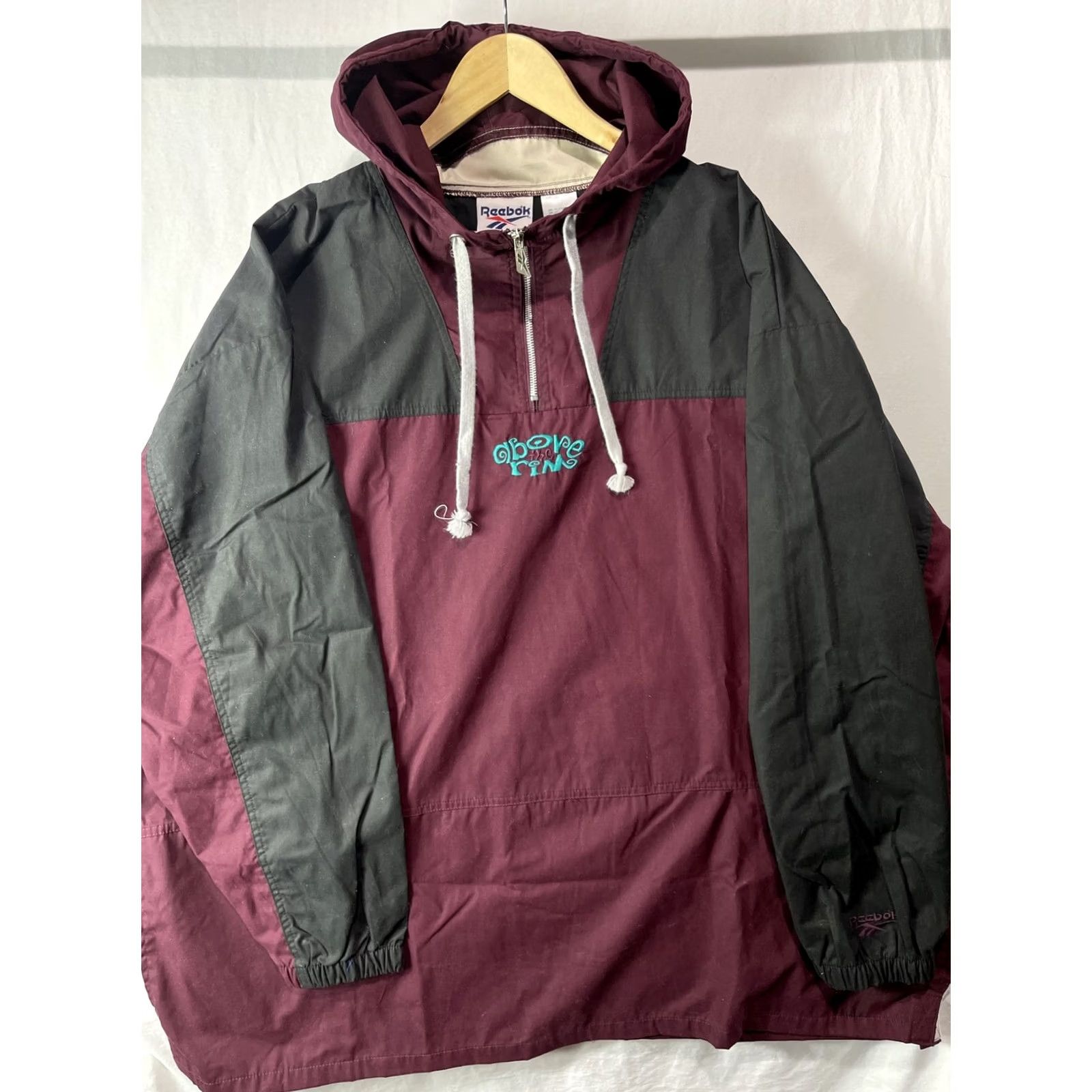 Reebok VINTAGE Reebok Jacket Mens 2XL XXL Hooded Anorak Purple Above The Rim Basketball Jacket Size US XXL / EU 58 / 5 - 2 Thumbnail