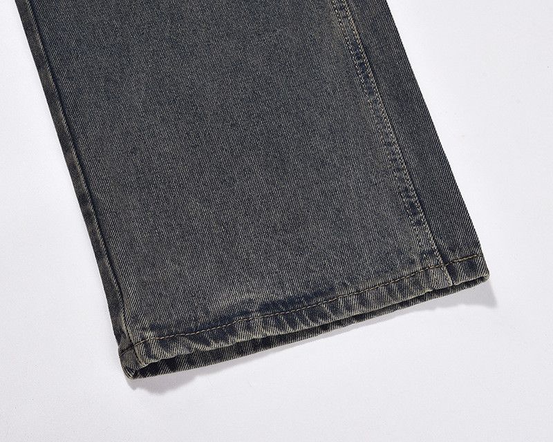 Vintage American retro washed distressed wide-leg jeans for men Size US 32 / EU 48 - 5 Thumbnail