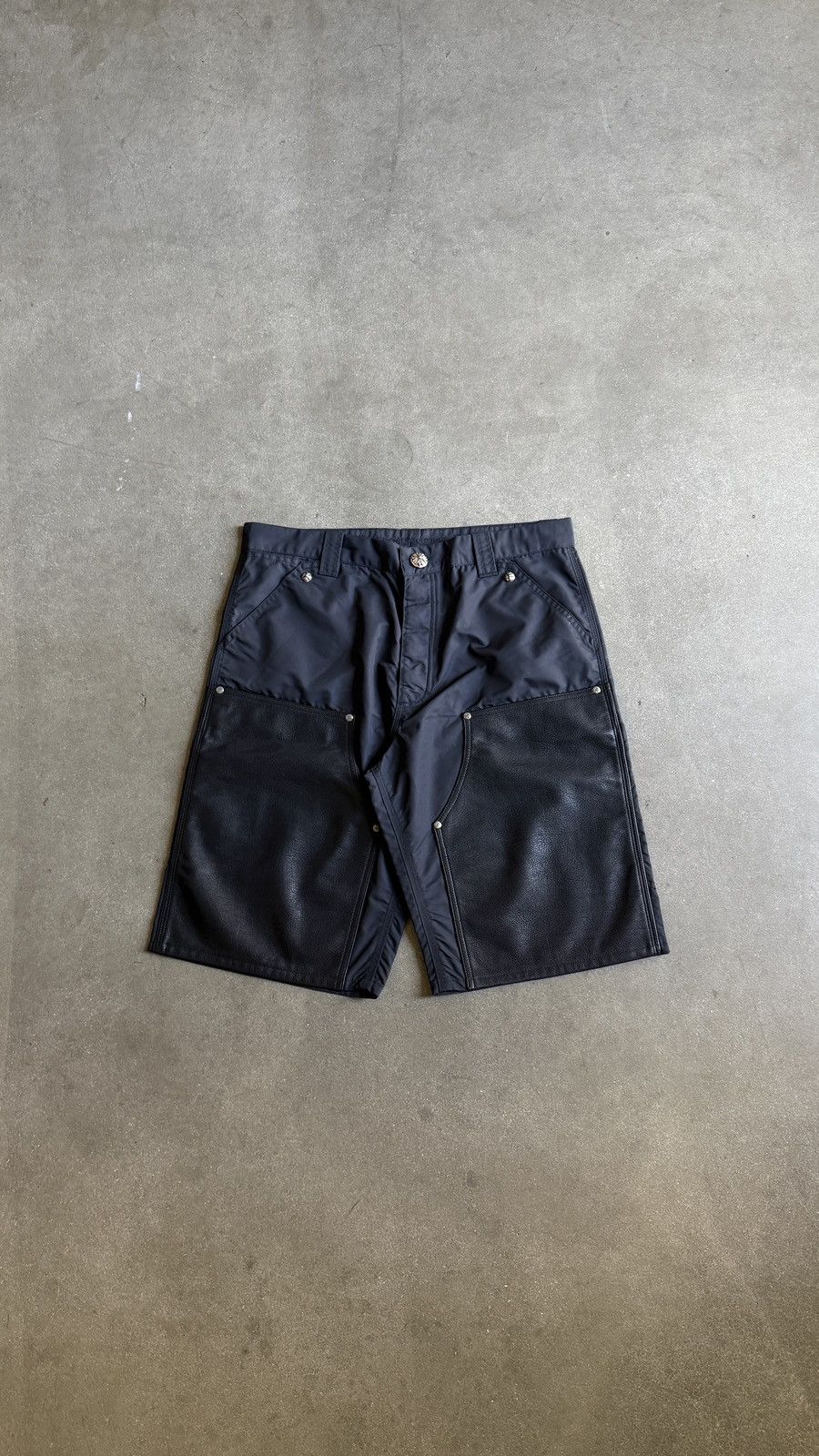 Chrome Hearts RARE! Chrome Hearts Nylon Double Knee Carpenter Shorts Size US 33 - 1 Thumbnail