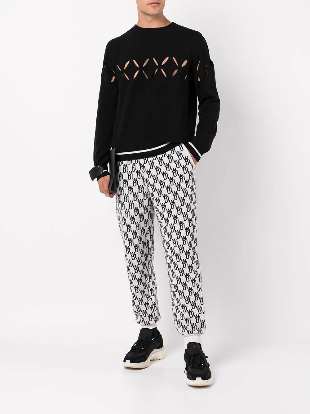 WE11DONE o1mris0824 Jacquard Trouser in Ivory Size US 30 / EU 46 - 5 Thumbnail