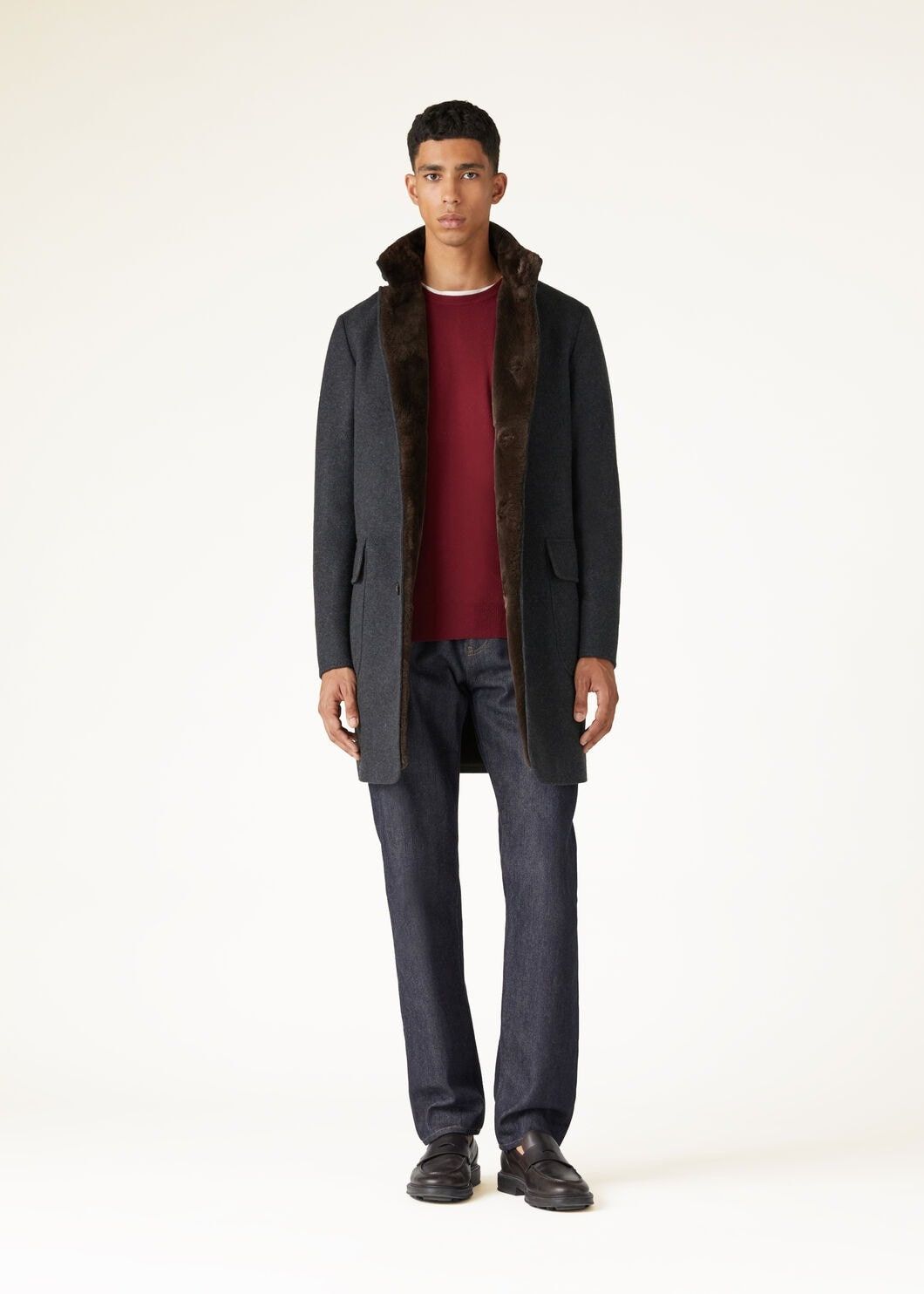 Loro Piana o1w1db10725 FAF6086 Superlight Crewneck Sweater in Dark Red Size US L / EU 52-54 / 3 - 2 Thumbnail