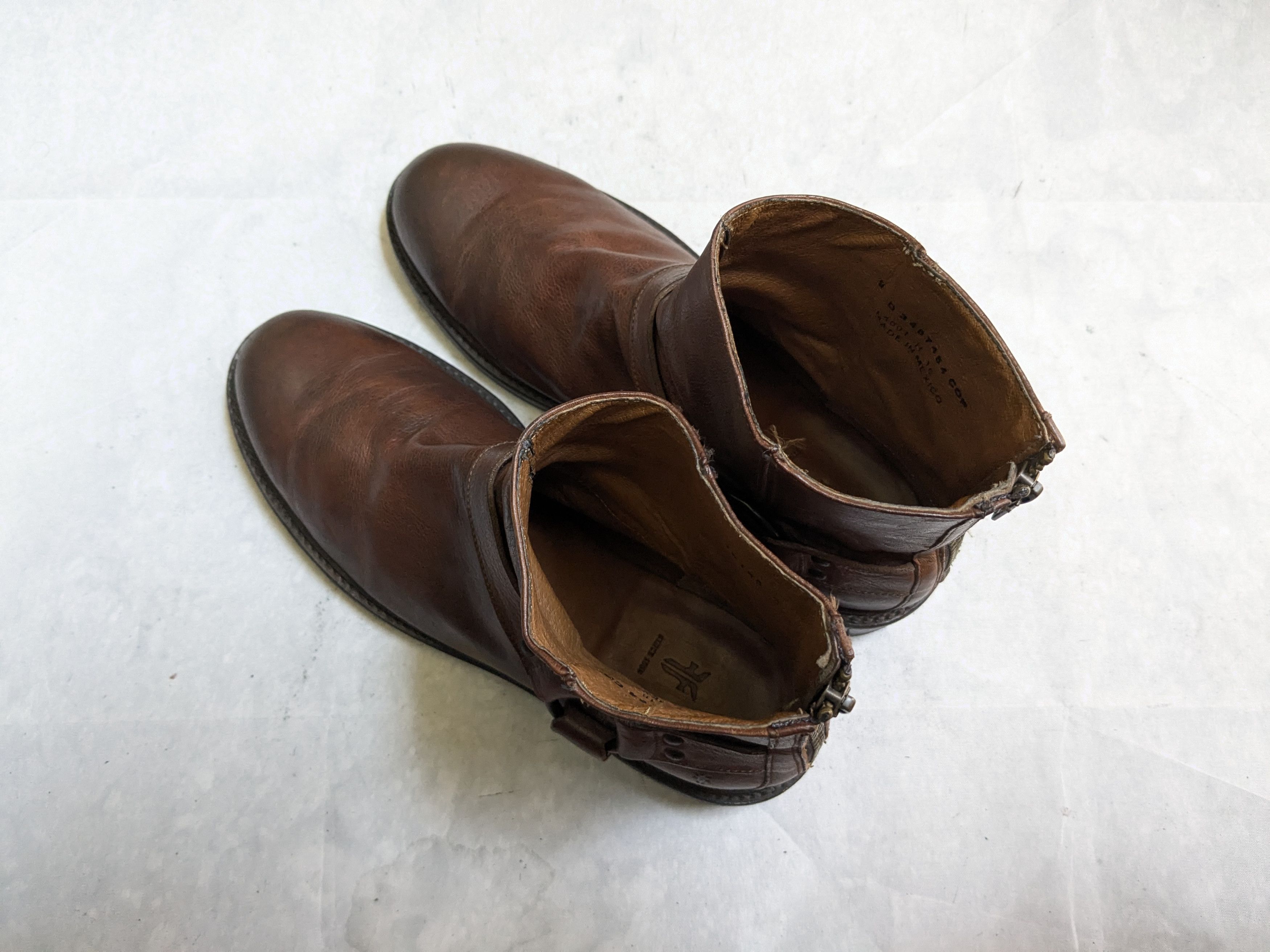 Frye Frye Harness Brown Leather 9 D Leather Buckle Punk Size US 9.5 / EU 42-43 - 12 Thumbnail