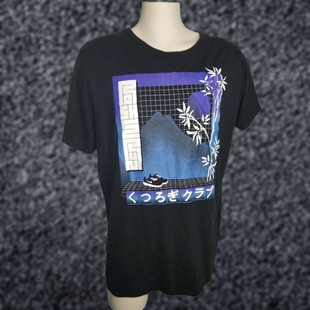 Nike Nike Tee Mens XL Japanese Pattern Collaboration Black T Shirt Embroidered Logo 90s Mens Shirt Size US XL / EU 56 / 4 - 1 Thumbnail