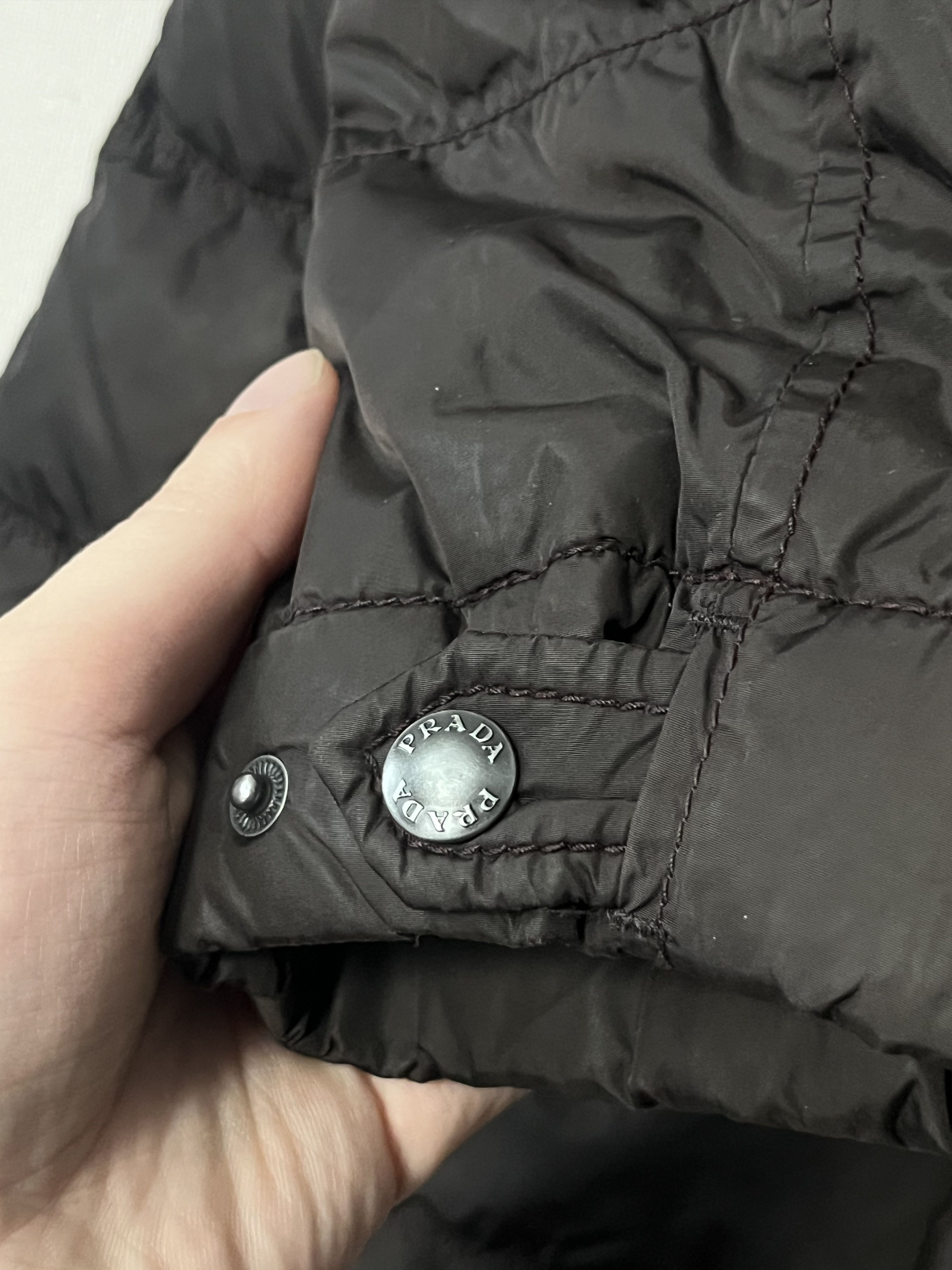 Prada Prada Brown Down Hooded Nylon Jacket Long Black Tab Leather Size M / US 6-8 / IT 42-44 - 9 Thumbnail