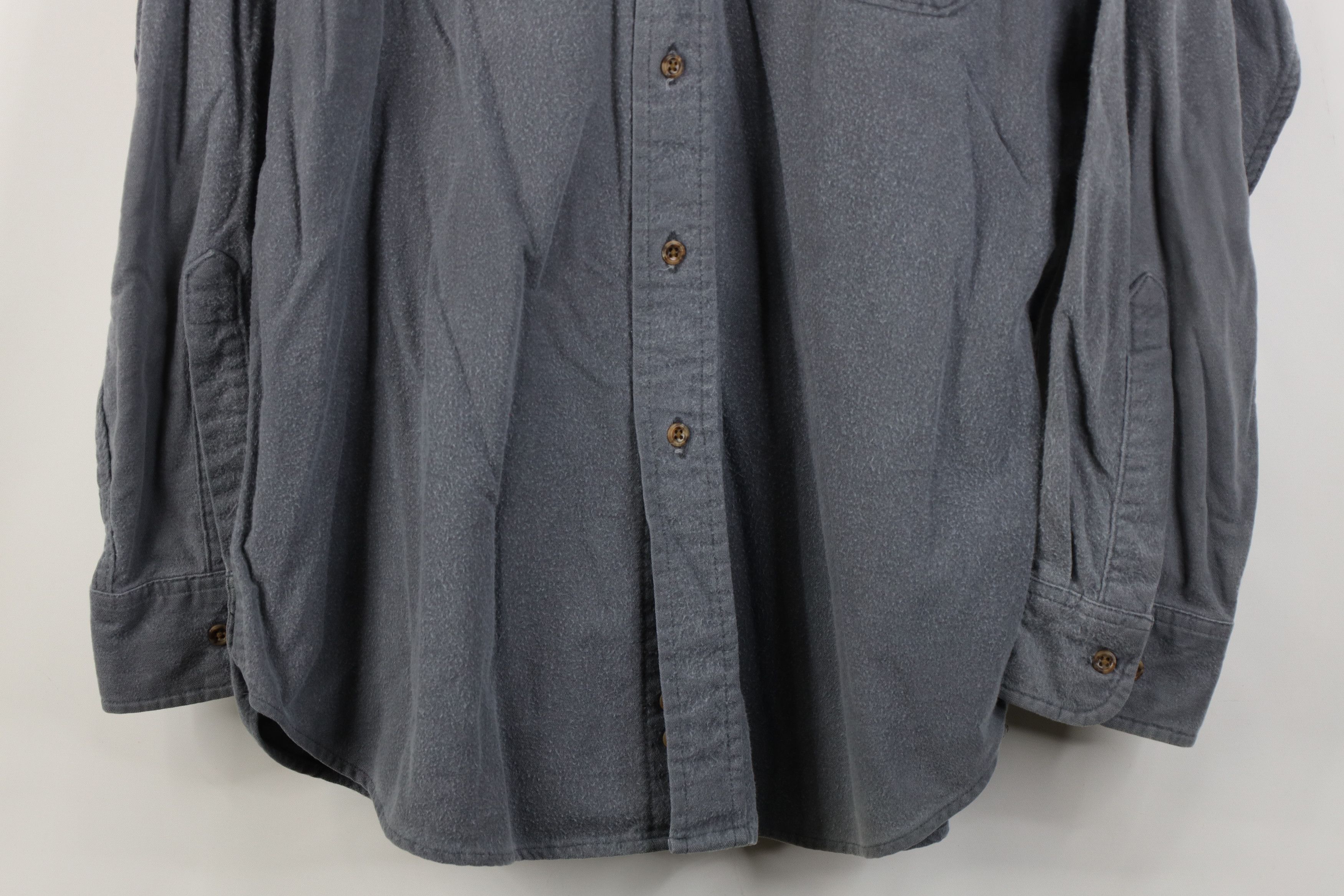 Lands' End Vintage 90s Lands End Chamois Cloth Button Shirt Gray USA Size US M / EU 48-50 / 2 - 3 Thumbnail