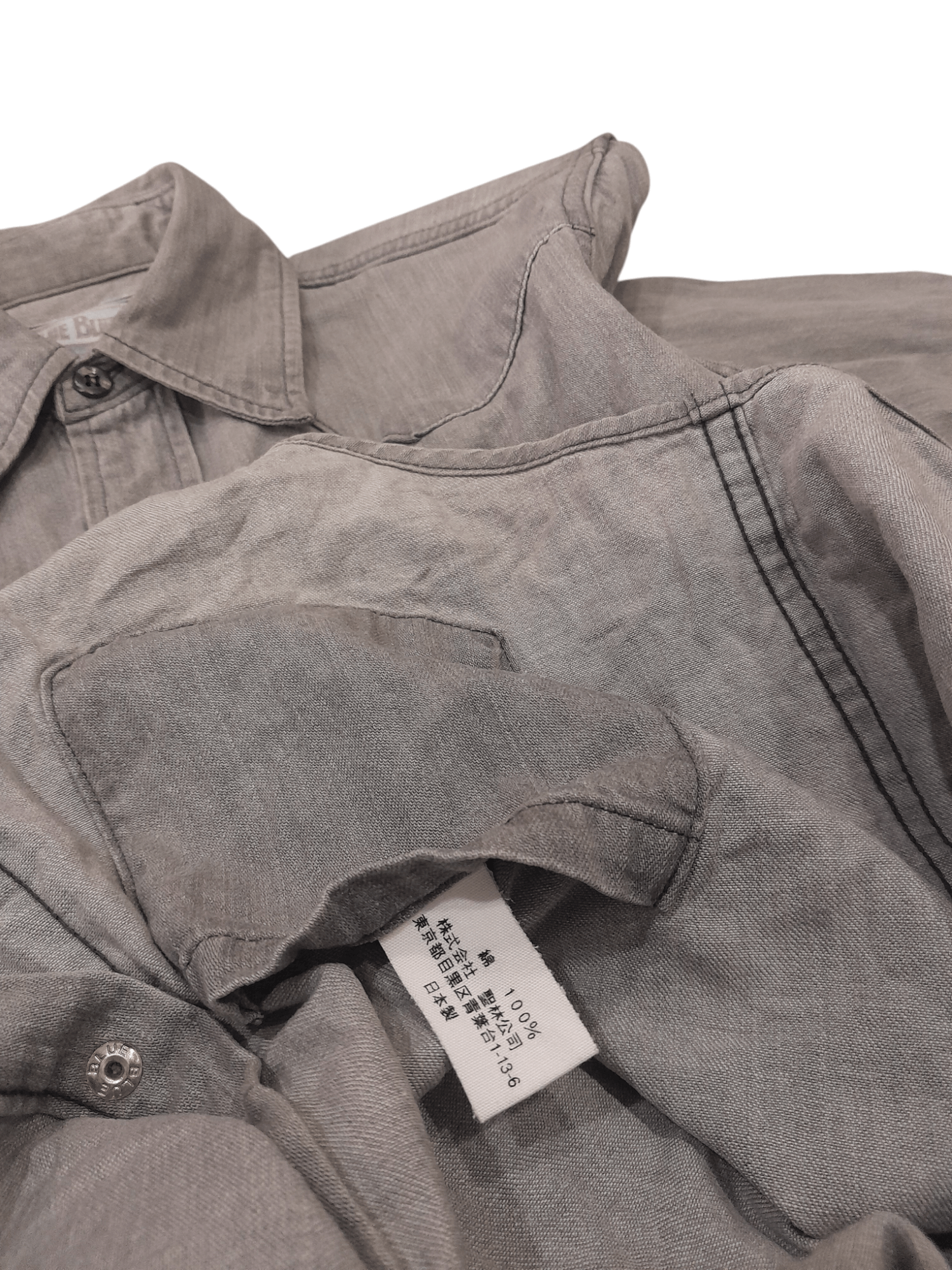 Blue Blue Japan Blue Blue Japan Kenji Tsuji Buffalo Shirt (F445) Size US S / EU 44-46 / 1 - 5 Thumbnail