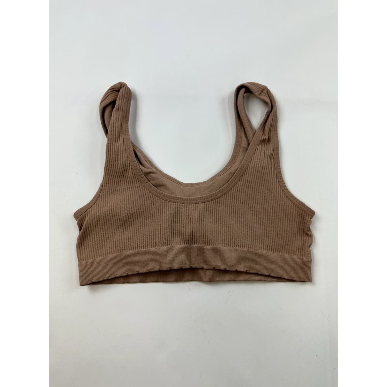 Lucky Brand LUCKY BRAND Wireless Bralette Women’s Large Brown Ribbed Seamless Size ONE SIZE - 2 Thumbnail